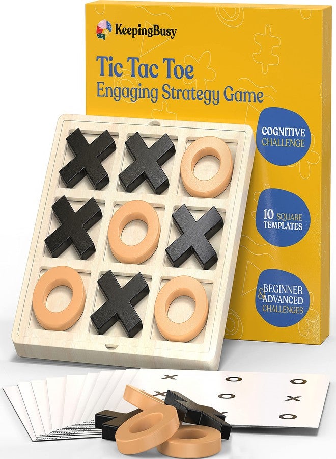 Keeping Busy Tic Tac Toe with Templates Dementia Activities for Seniors Games for Dementia Seniors Alzheimers Activities Alzheimers Products for Elderly Games for Seniors Gifts for Elderly Women & Men - Image 1